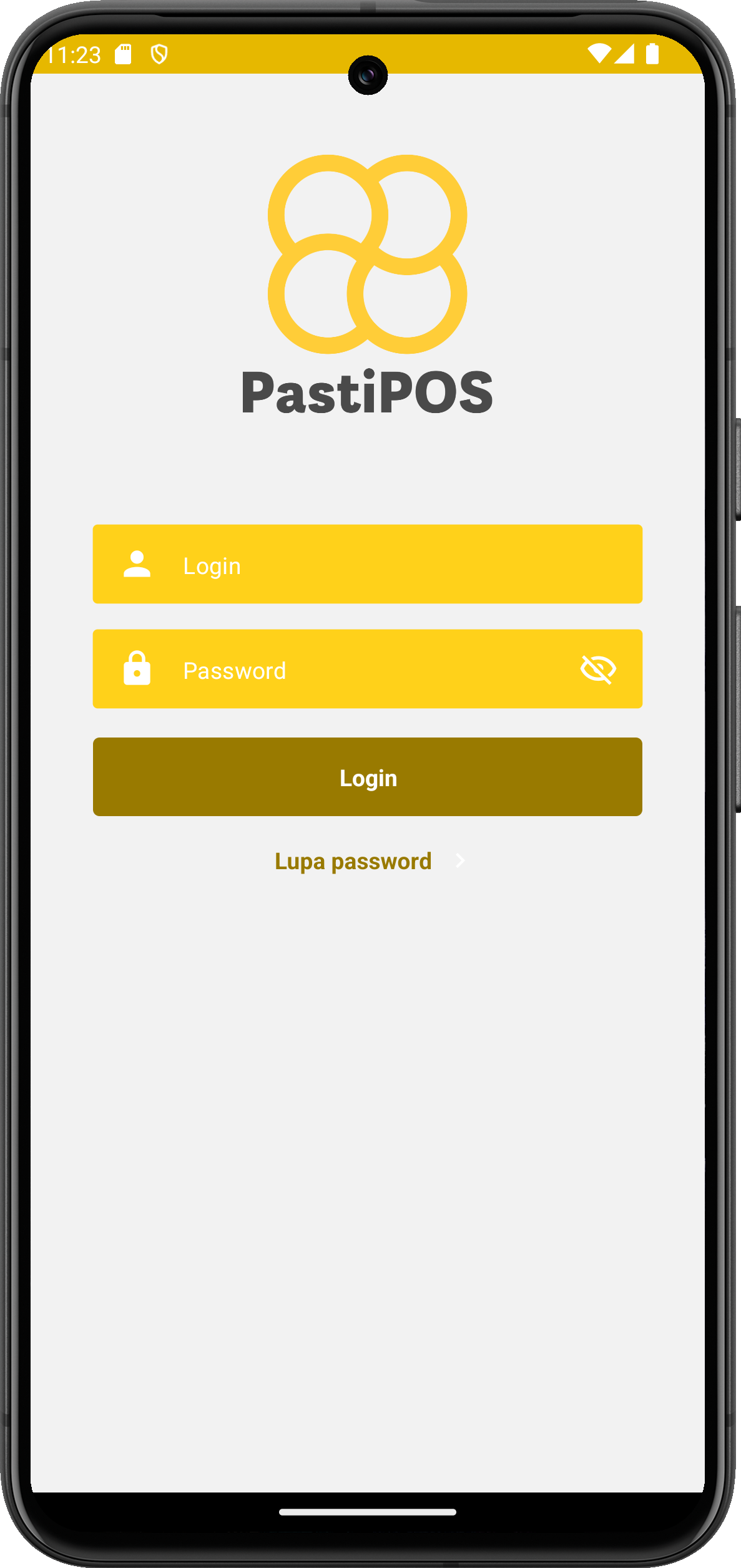 phone - login screen_framed